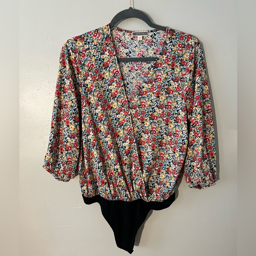Anthropologie Pleione Floral Bodysuit, Medium